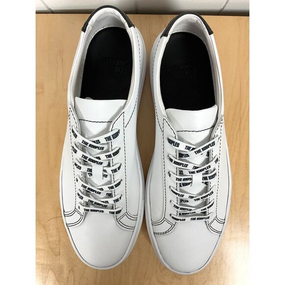 The Kooples Unisex White Leather Lace Up Sneakers NIB Size FR 41/US 8 M/US 10 W - Picture 3 of 7